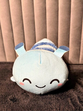 Caravan Softoys Blue Caterpillar Plush Toy Striped Body Smiling Face